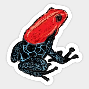 Artwork of a Poison Dart Frog III Sticker